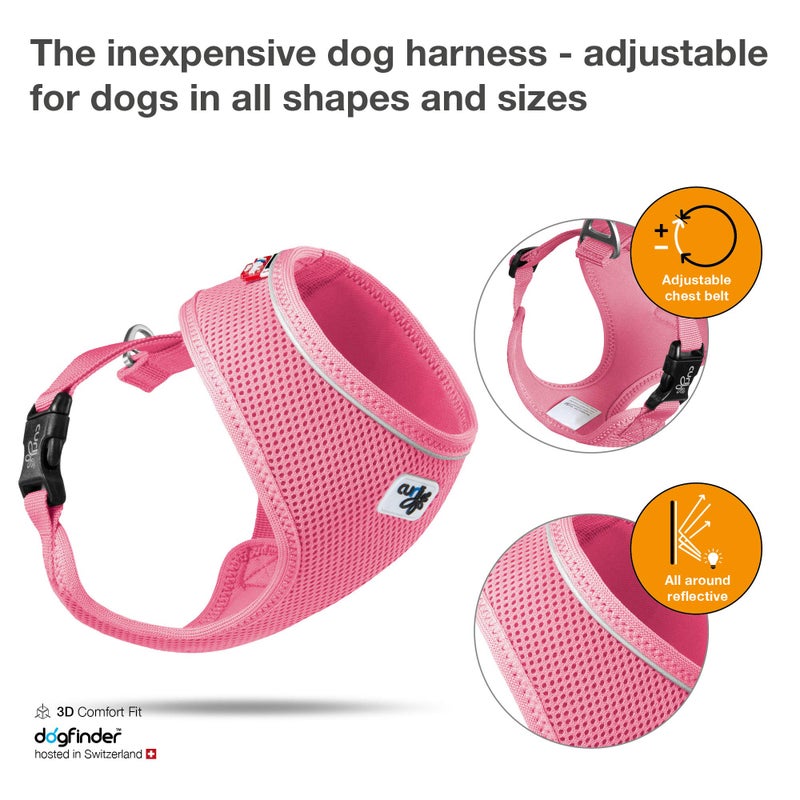 Curli Basic Harness Air-Mesh Pink L - Image 3